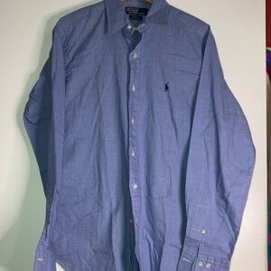 Polo by Ralph Lauren “Andrew” blue mini houndstooth 15.5”